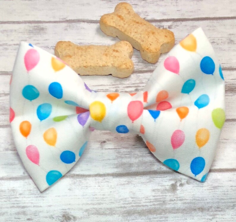 Dog Bow Tie Birthday Barkday Balloons Collar Bow Tie Cat Etsy