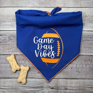 Florida Gators Dog Bandana, Tie-On Bandana, Orange and Blue Dog Bandana, Florida Football Dog Bandana, Game Day Vibes, Florida Spirit Wear