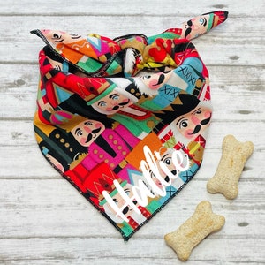 Nutcracker Dog Bandana, Holiday Dog Bandana, Christmas Dog Bandana, Tie-On Bandana, Personalized Dog Bandana, By BizzyMamas