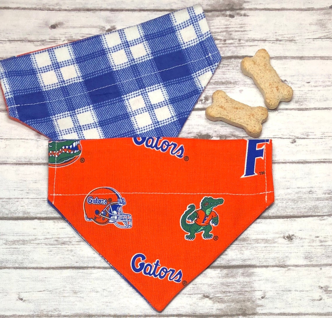 Florida Gators Dog Bandana Football Reversible Slide On Etsy