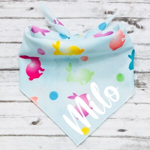 Easter Dog Bandana, Easter Bunny Dog Bandana, Easter Egg Dog Bandana, Tie On Dog Bandana, BizzyMamas