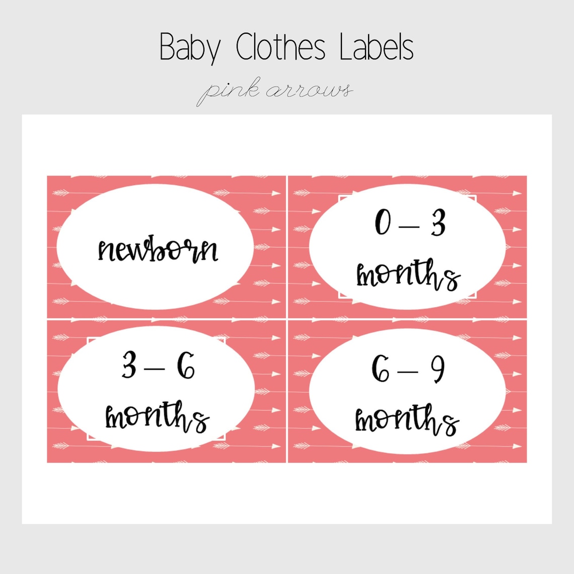 Baby Clothes Storage Labels Nursery Organization Baby Etsy España