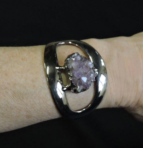 Jacob Hull Brutalist Modernist Amethyst Bracelet … - image 2