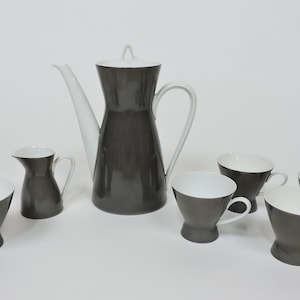 Mid-Century Modern Rosenthal Raymond Loewy Form 2000 Coffee Set Secunda Grau