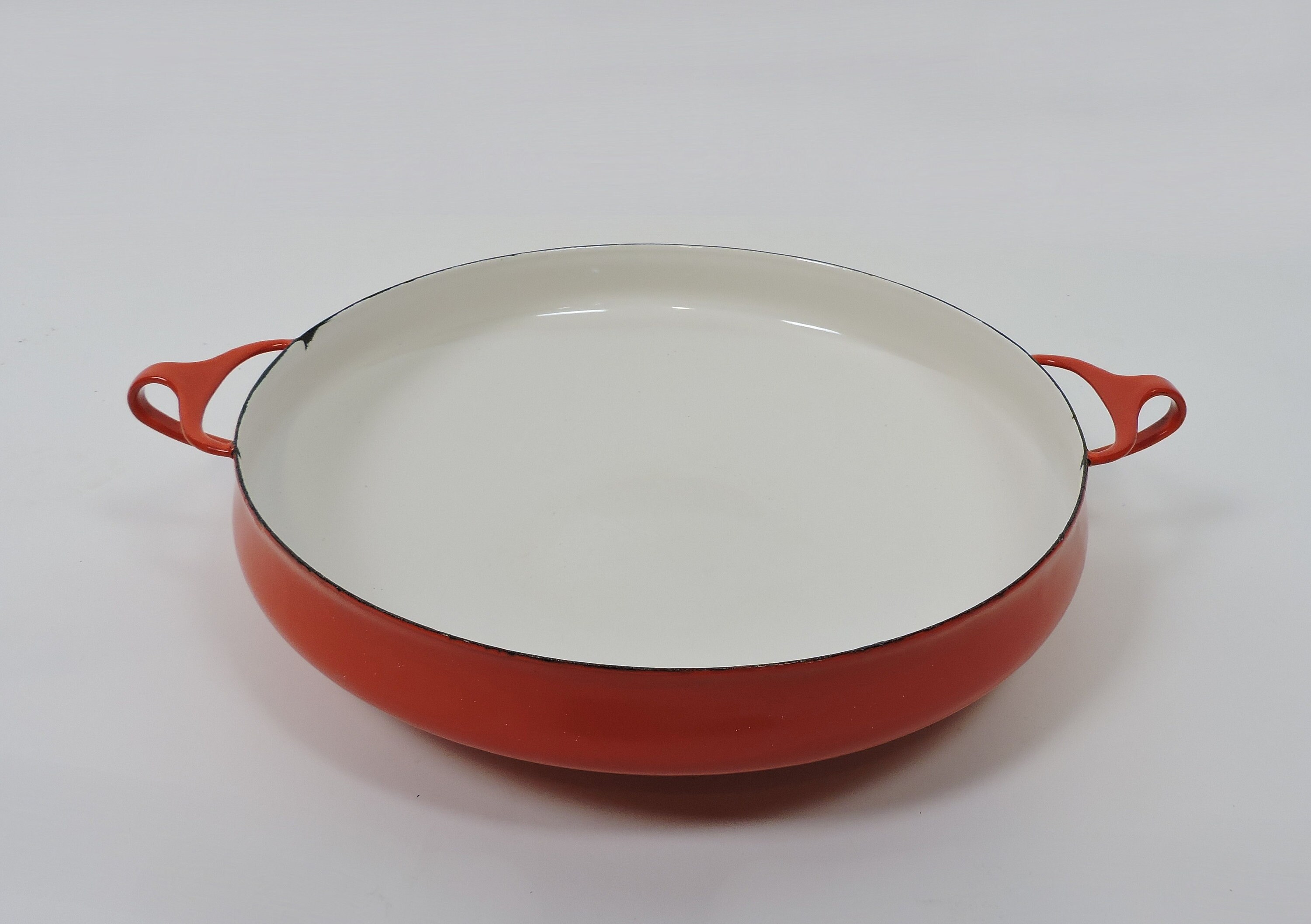 Jens Quistgaard Dansk Kobenstyle Red Enamel Paella Pan Made in Denmark