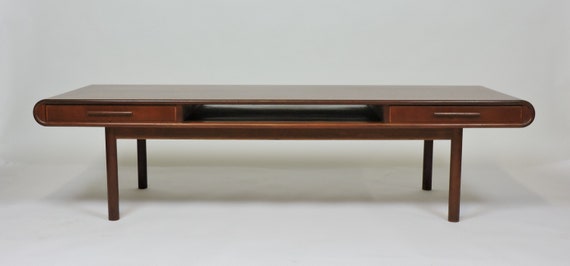 Danish Modern Teak Coffee Table With Drawers Toften Etsy