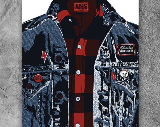 Eric Church Milwaukee Gig Poster Etsy