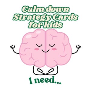 Lugnande strategikort för barn, verktyg för emotionell reglering, stöd för ADHD/AST (digital nedladdning)