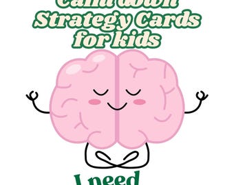 Calm Down Strategy Cards for Kids, Emotional Regulation Tools, ADHD ASD Support (Digital Download)