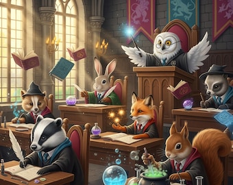 The Wizard's Animal Academy coloring