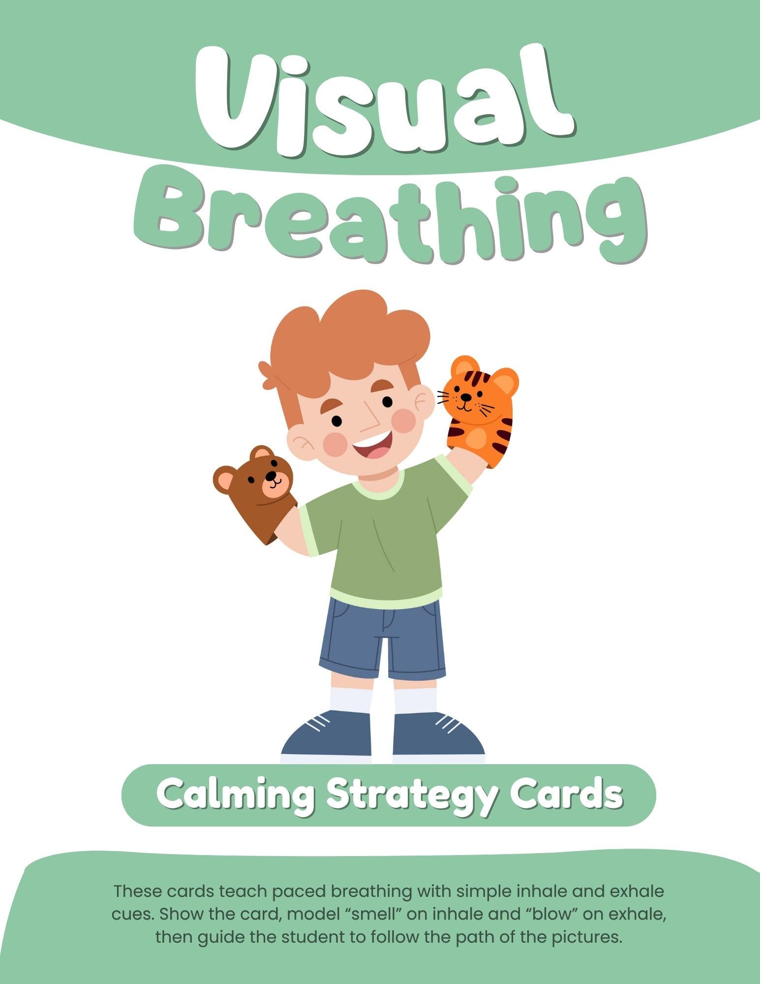 Visual Breathing Calming Strategy Cards for ADHD and Autism - Etsy