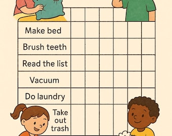 Kids Chore Chart Worksheet