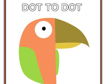 Animals Dot to Dot Coloring Book