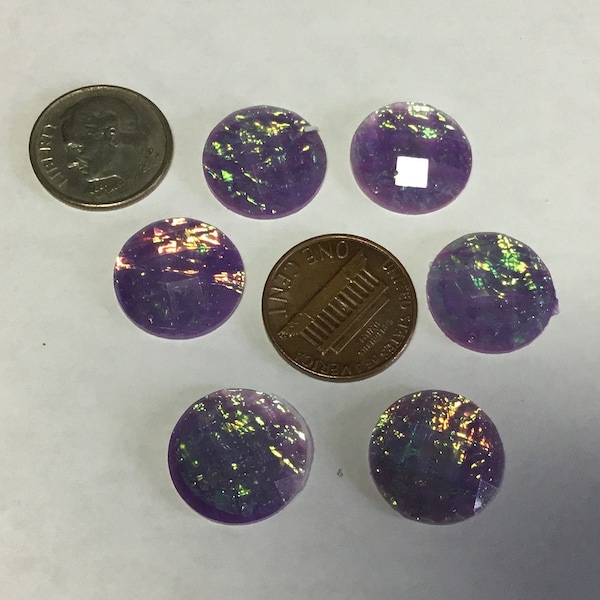 Resin ab Cabochons -16mm round resin Cabochons  -Cabochons for  bead embroidery- for crafts- jewelry making-pendants  jewelry