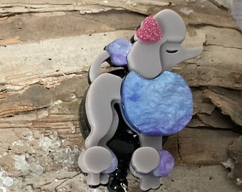 Poodle Dog Badge Reel: Custom Retractable Badge Holder