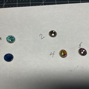14mm Lotus Rivoli Crystals: Assorted Colors, Embroidery & Jewelry