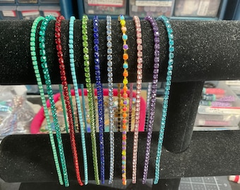 3mm Sparkle Cup Chain: Assorted Colors, 12 Inch Length
