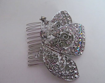 Butterfly wedding hair accessory