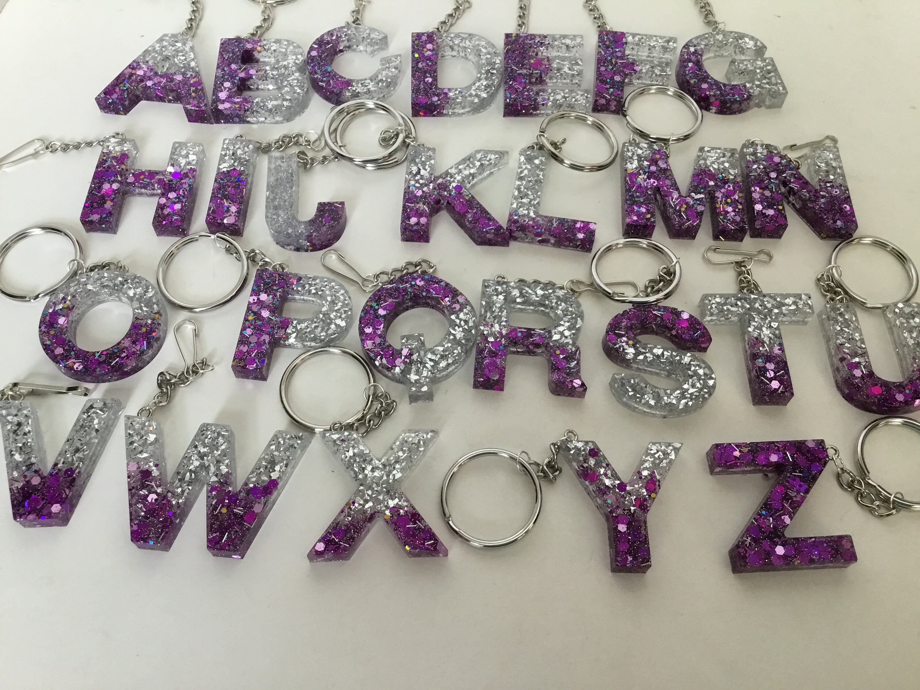 Key chains letter key chains alphabet key chainsbling Etsy