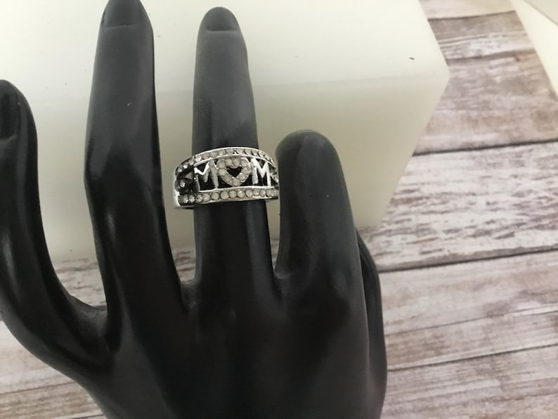 mom ring silver gold and rose Mom rings Mother\u2019s Day gifts rhinestone Mother\u2019s Day ring Mom gifts