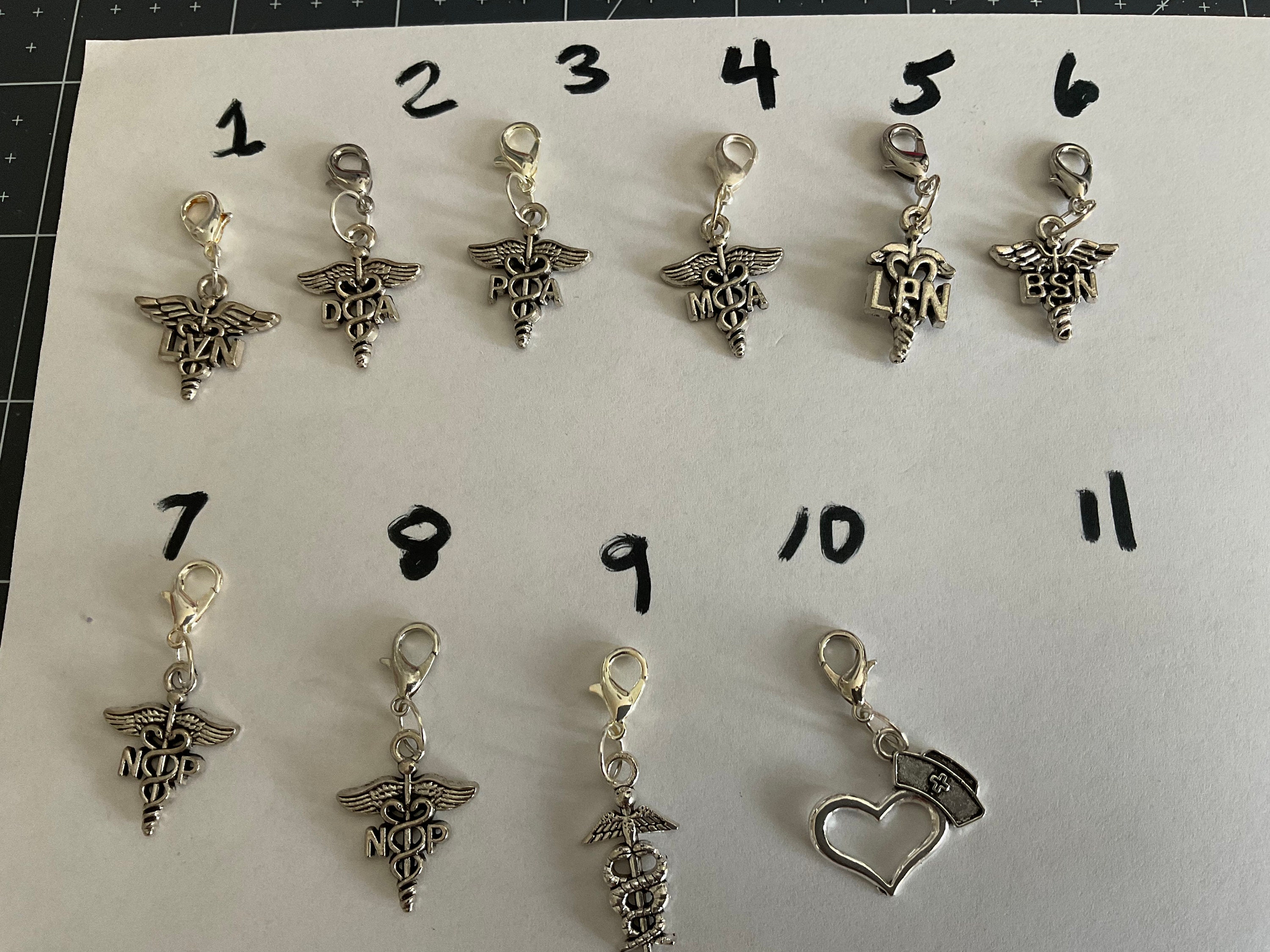Interchangeable Medical Badge Reel Charms: Cell Phone Dangles