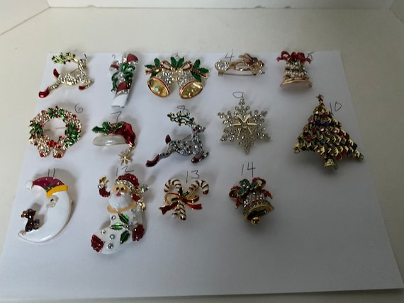Christmas brooch/Pins, vintage Christmas brooches… - image 9