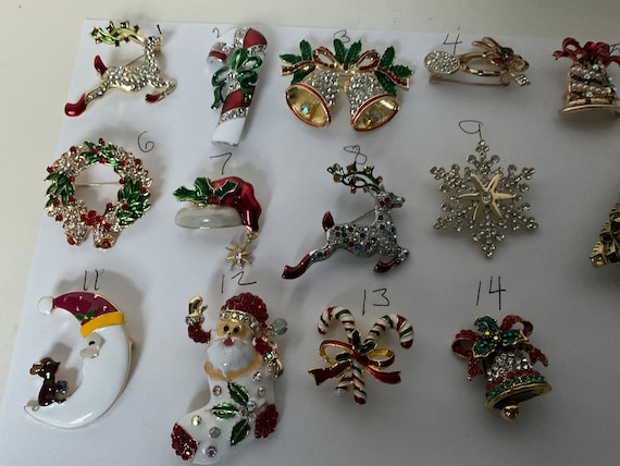 Christmas brooch/Pins, vintage Christmas brooches… - image 7