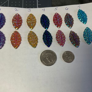 Resin Horse Eye Cabochons: Bead Embroidery Jewelry Making (2 Piece)