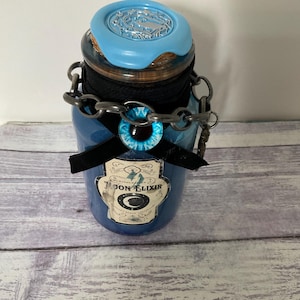 Moon elixir potion, color changing swirl magic potion, Halloween decor, alchemy apothecary interactive tonic, witchcraft, transformative