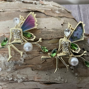 Brooches,Fairy brooch, fairy  pin , beautiful rhinestone pins, sweater pins, lapel pins, pins for bags, gifts