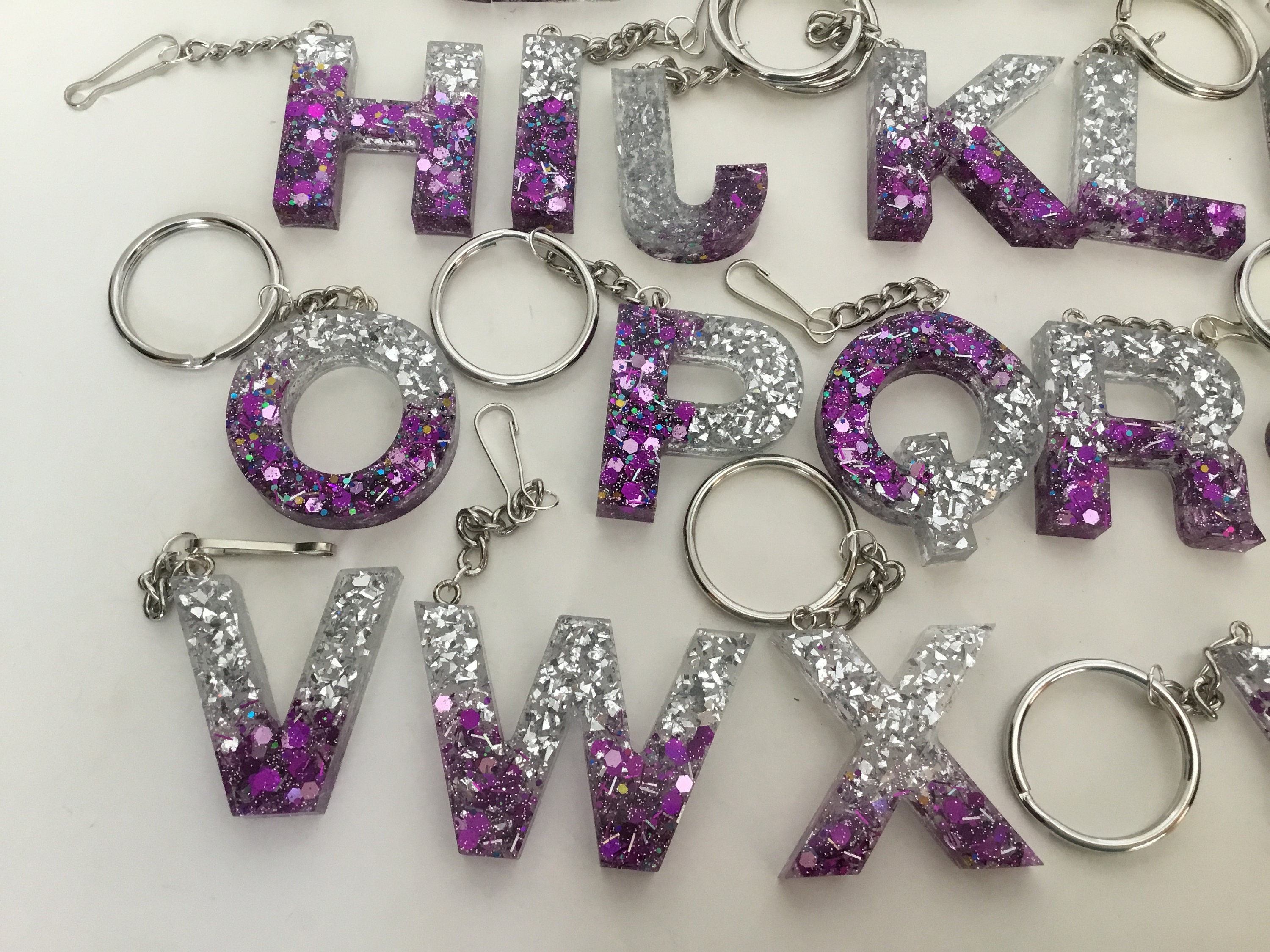 Key chains letter key chains alphabet key chainsbling Etsy
