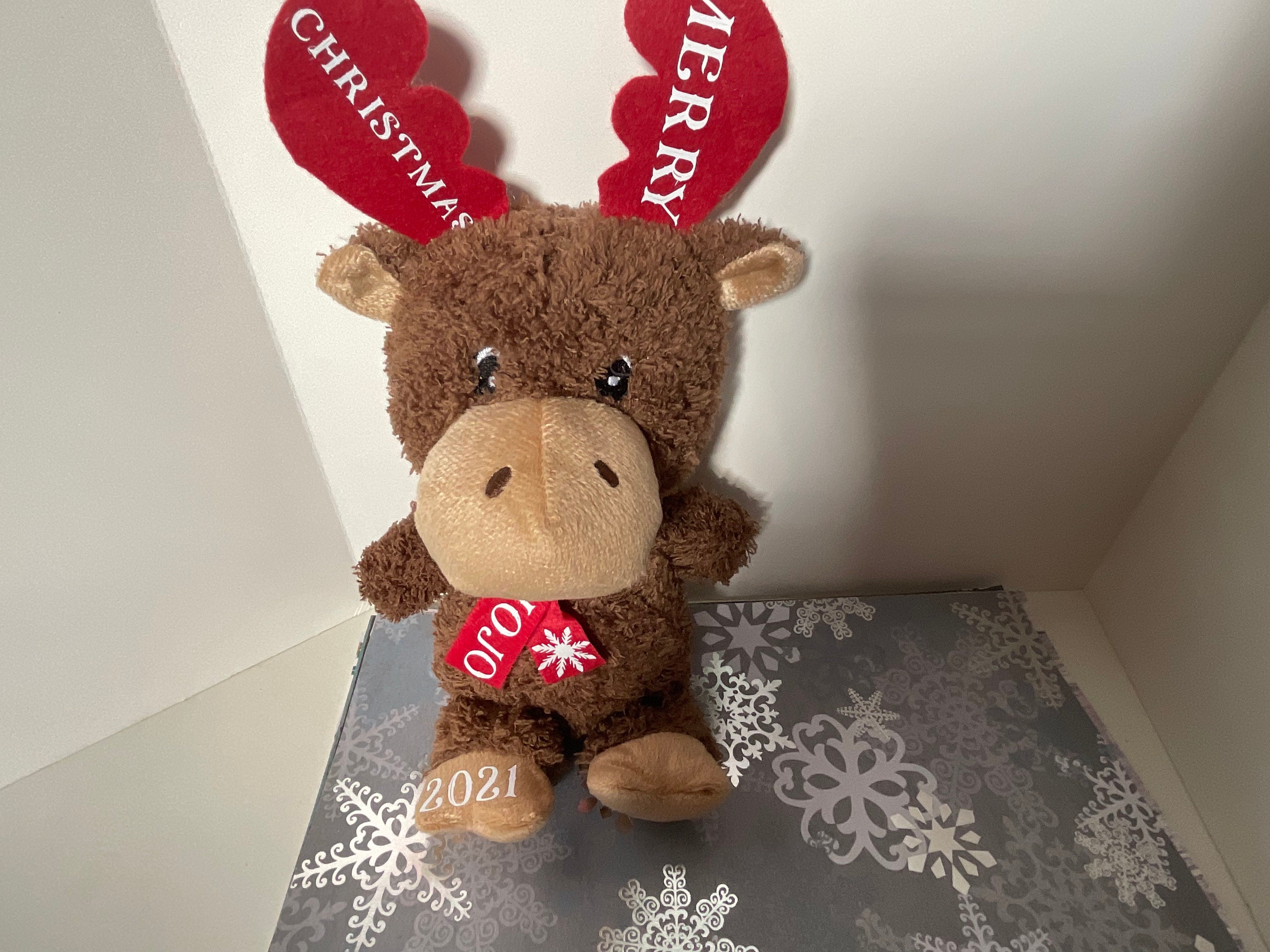 Personalized Christmas Moose Stuffed Moose Decoration for - Etsy