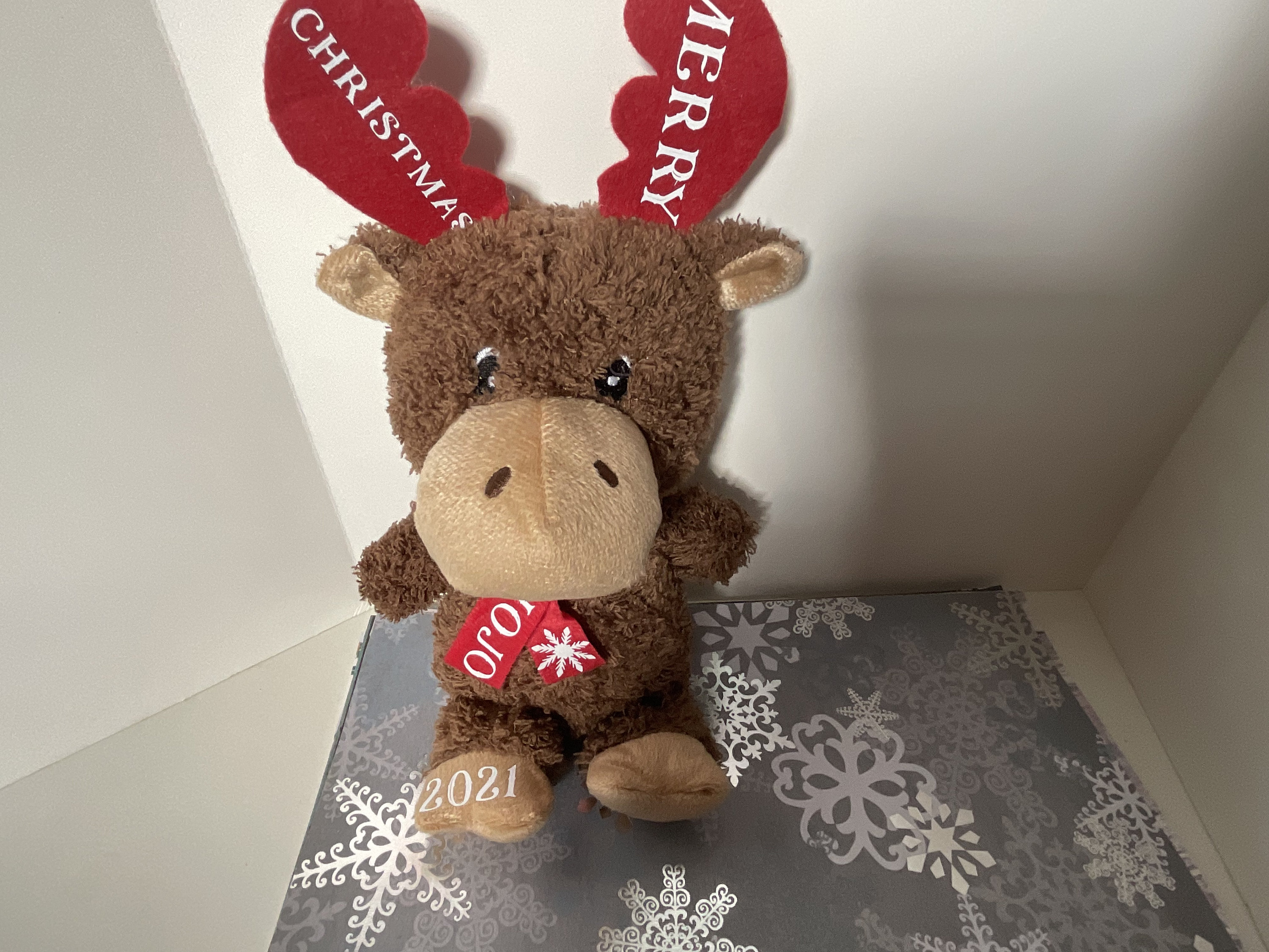 moose christmas plush