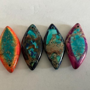 Jasper Horse Eye Beads - Set of 2 - Jewelry Making