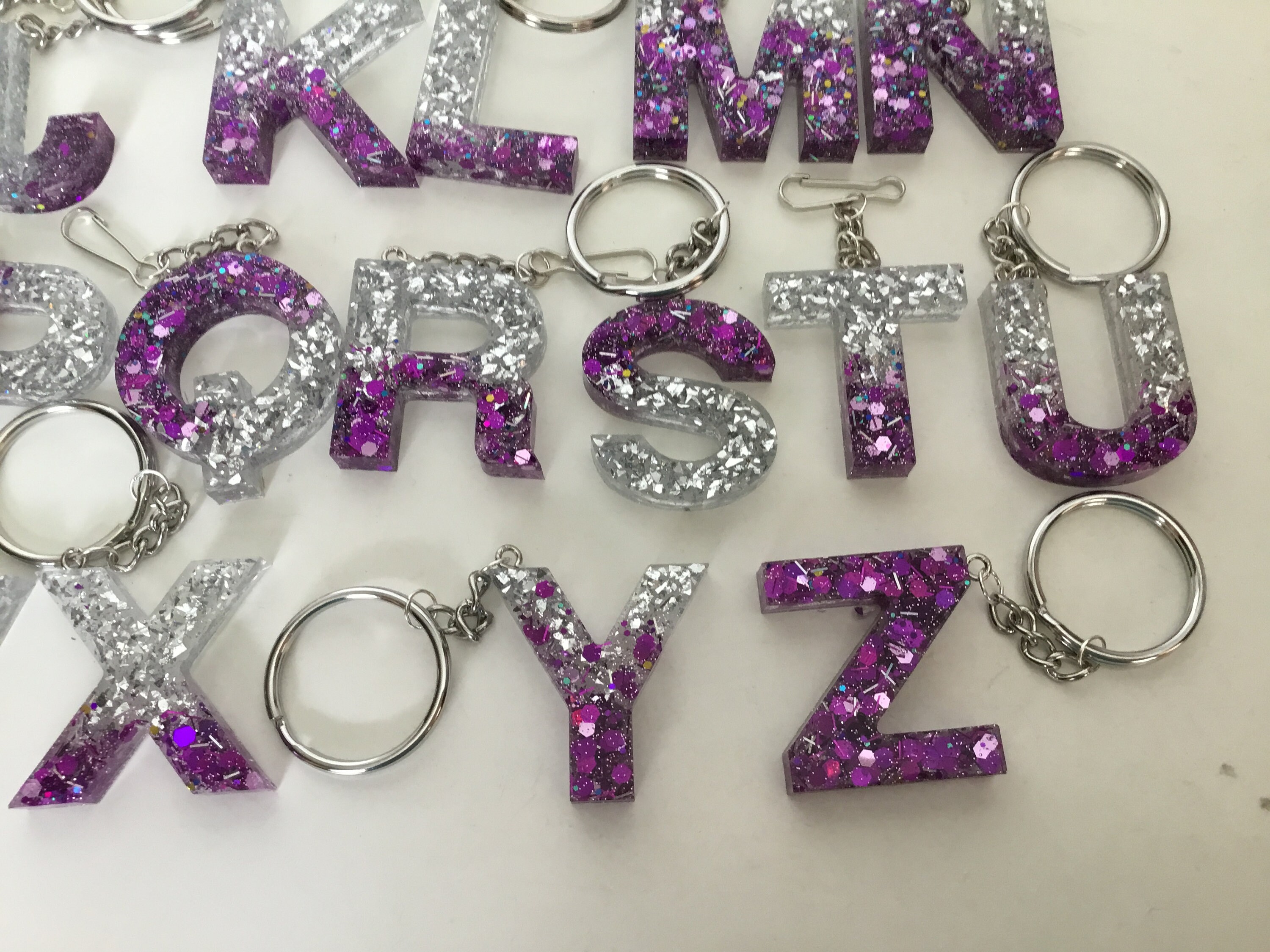 Key chains letter key chains alphabet key chainsbling Etsy