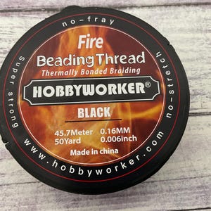 Black Braided Beading Thread: No Fray, 50 Yards (0.16mm, 45.7 Meters)