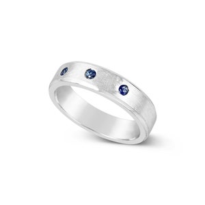 Sterling Silver and Yogo Sapphires Ring