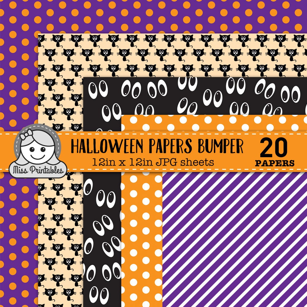 HALF PRICE HALLOWEEN Digital Paper Pack Printable, Pattern Designs for ...