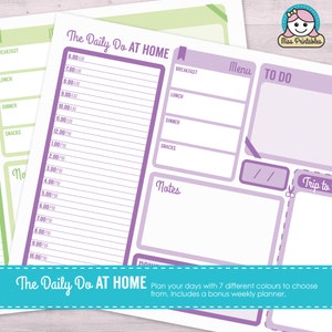 Planning en organisatie - Het dagelijkse doen: thuis. Schema, maaltijdplanner, takenlijst. Directe download. Plus een bonusweekplanner.