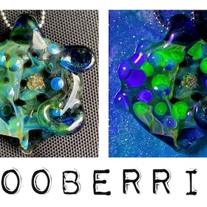 Peridot Gemstone & Uranium Glass Sparkle Pendant