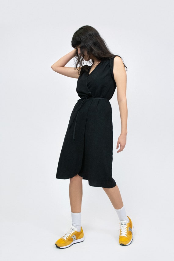 robe portefeuille lin