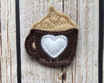 I Heart Cocoa Feltie Embroidery Design