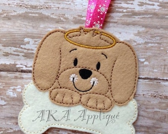 Gus Puppy Dog Ornament ITH Embroidery File