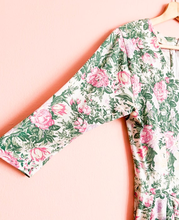 Vintage 80s Floral Jumpsuit - image 5