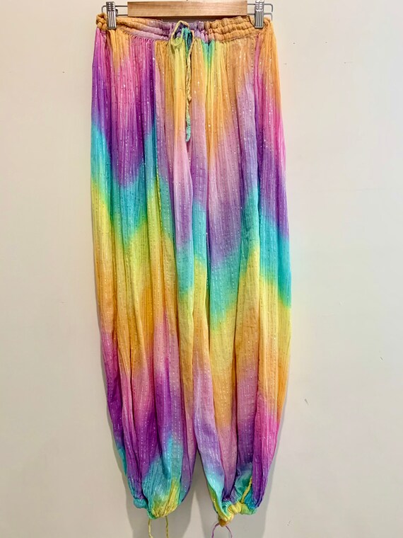 Vintage 80s RAINBOW Harem Pants