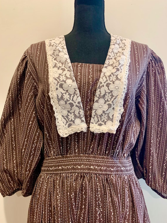Vintage 70s Peasant Dress