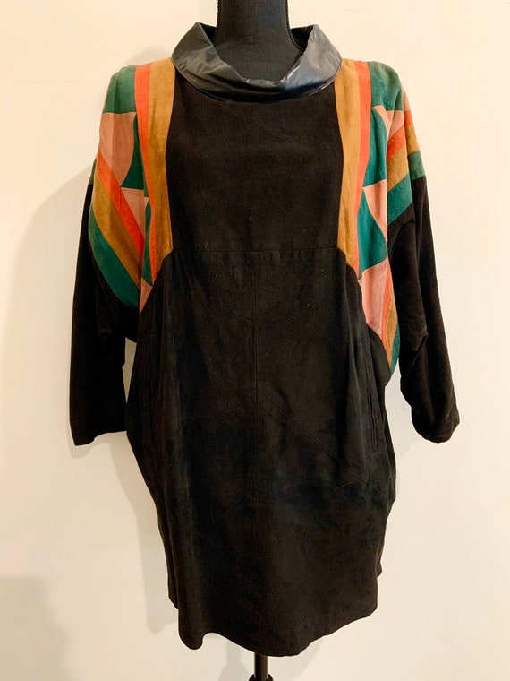Vintage 70s SUEDE Minidress