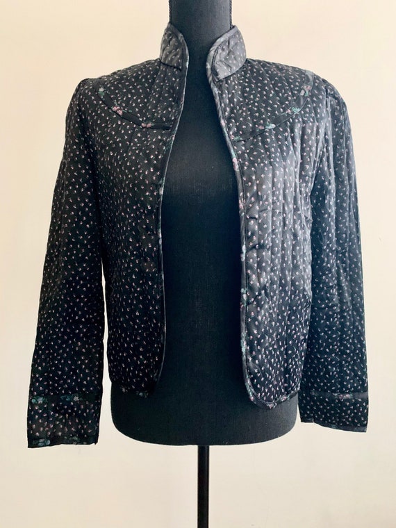 1980s Retro Victorian Satin Jacket