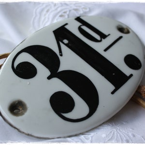 vintage house number made of porcelain rare piece of decoration found by lavendelherzl image 4