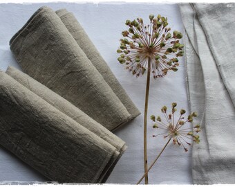 Napkin made of VINTAGE linen fabric, place mat, gift packaging, minimalist decoration